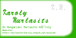karoly murlasits business card